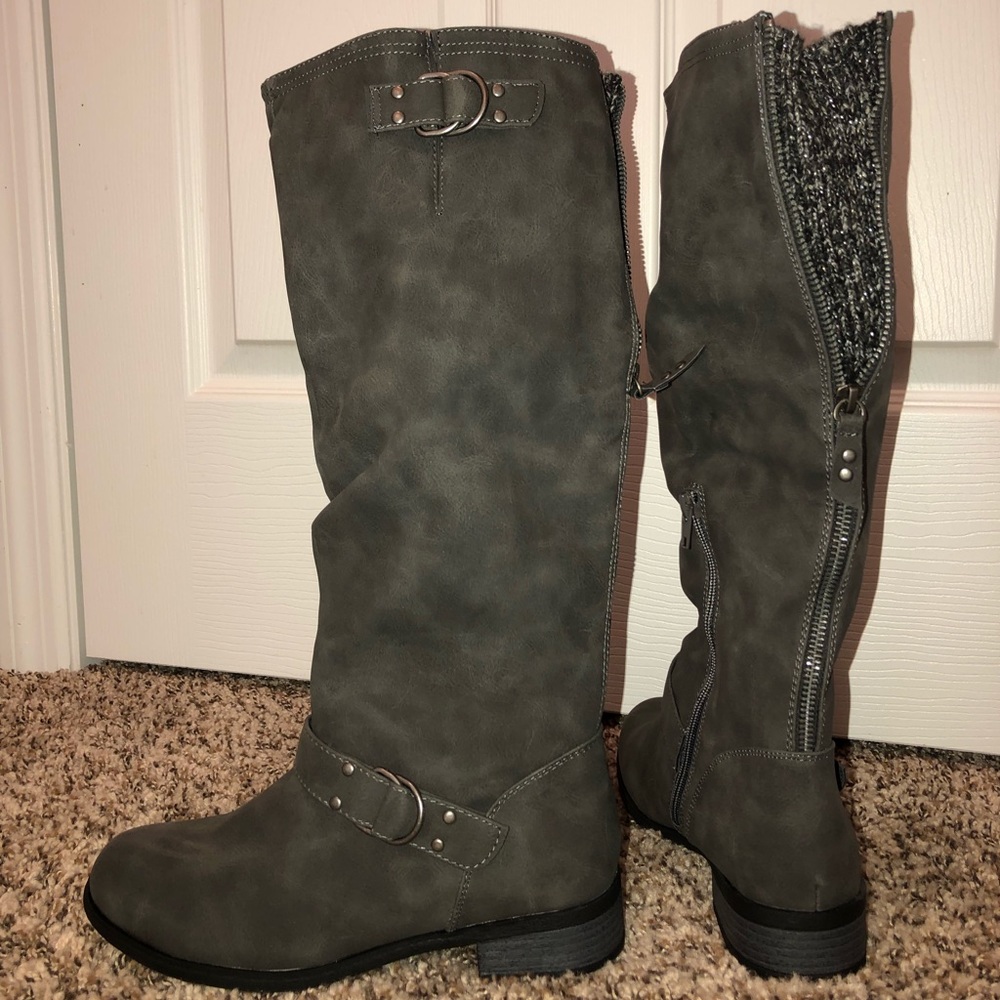 💕 Gray Calf High Boots 💕